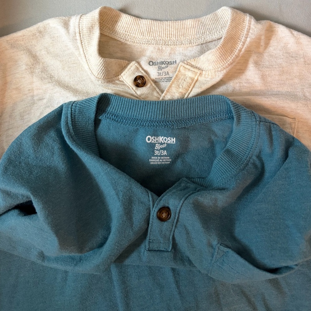 OshKosh B'gosh Short-Sleeve Henley Tee Set - 3T - Picture 3 of 6